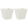 Jardineras 2 unidades acero blanco 30x30x30 cm von , Töpfe und Pflanzgefäße - Ref: Foro24-851041, Preis: 43,08 €, Rabatt: %