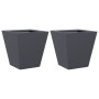 Jardineras 2 unidades acero gris antracita 30x30x30 cm von , Töpfe und Pflanzgefäße - Ref: Foro24-851043, Preis: 40,27 €, Rab...