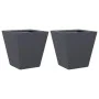 Jardineras 2 unidades acero gris antracita 30x30x30 cm de , Maceteros y jardineras - Ref: Foro24-851043, Precio: 42,42 €, Des...