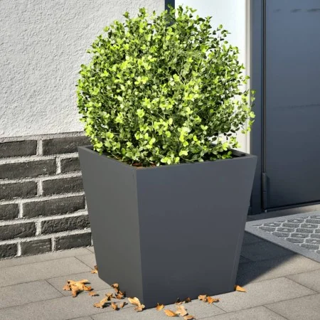 Jardineras 2 unidades acero gris antracita 40x40x40 cm de , Maceteros y jardineras - Ref: Foro24-851057, Precio: 67,29 €, Des...