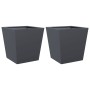 Jardineras 2 unidades acero gris antracita 40x40x40 cm von , Töpfe und Pflanzgefäße - Ref: Foro24-851057, Preis: 60,92 €, Rab...