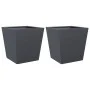 Jardineras 2 unidades acero gris antracita 40x40x40 cm de , Maceteros y jardineras - Ref: Foro24-851057, Precio: 67,29 €, Des...