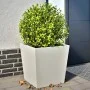 Zwei Pflanzkübel aus weißem Stahl, 50x50x50 cm. von , Töpfe und Pflanzgefäße - Ref: Foro24-851069, Preis: 90,42 €, Rabatt: %