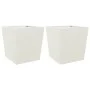 Zwei Pflanzkübel aus weißem Stahl, 50x50x50 cm. von , Töpfe und Pflanzgefäße - Ref: Foro24-851069, Preis: 90,42 €, Rabatt: %
