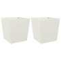 Zwei Pflanzkübel aus weißem Stahl, 50x50x50 cm. von , Töpfe und Pflanzgefäße - Ref: Foro24-851069, Preis: 78,35 €, Rabatt: %