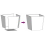Jardineras 2 uds de acero blanco 50x50x50 cm by , Pots and planters - Ref: Foro24-851069, Price: 78,35 €, Discount: %