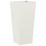 Blumenkästen 2 Stück weißer Stahl 35x35x75 cm von , Töpfe und Pflanzgefäße - Ref: Foro24-851083, Preis: 105,20 €, Rabatt: %
