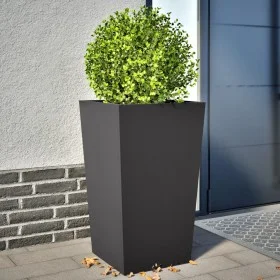 Pflanzkübel 2 Stück aus schwarzem Stahl 45x45x75 cm von , Töpfe und Pflanzgefäße - Ref: Foro24-851095, Preis: 120,53 €, Rabat...