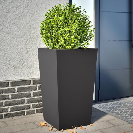 Pflanzkübel 2 Stück aus schwarzem Stahl 45x45x75 cm von , Töpfe und Pflanzgefäße - Ref: Foro24-851095, Preis: 104,06 €, Rabat...