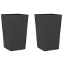 Jardineras 2 uds acero negro 45x45x75 cm by , Pots and planters - Ref: Foro24-851095, Price: 122,51 €, Discount: %