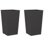 Pflanzkübel 2 Stück aus schwarzem Stahl 45x45x75 cm von , Töpfe und Pflanzgefäße - Ref: Foro24-851095, Preis: 104,06 €, Rabat...
