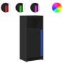 Aparador con luces LED madera de ingeniería negro 42,5x34x100cm by , Sideboards - Ref: Foro24-852153, Price: 65,29 €, Discoun...