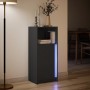 Sideboard mit LED-Lichtern aus schwarzem Ingenieurholz 42,5x34x100cm von , Sideboards - Ref: Foro24-852153, Preis: 65,29 €, R...
