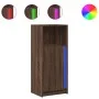 Aparador con LED madera ingeniería marrón roble 42,5x34x100 cm by , Sideboards - Ref: Foro24-852158, Price: 58,82 €, Discount: %