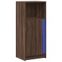 Aparador con LED madera ingeniería marrón roble 42,5x34x100 cm by , Sideboards - Ref: Foro24-852158, Price: 59,54 €, Discount: %
