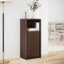 Aparador con LED madera ingeniería marrón roble 42,5x34x100 cm by , Sideboards - Ref: Foro24-852158, Price: 58,82 €, Discount: %