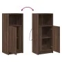 Aparador con LED madera ingeniería marrón roble 42,5x34x100 cm by , Sideboards - Ref: Foro24-852158, Price: 58,82 €, Discount: %