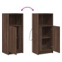 Aparador con LED madera ingeniería marrón roble 42,5x34x100 cm by , Sideboards - Ref: Foro24-852158, Price: 59,54 €, Discount: %