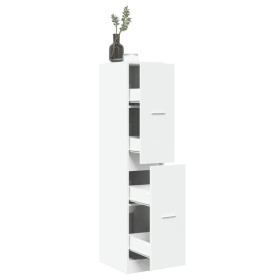 Armario botiquín madera de ingeniería blanco 30x41x144,5 cm by , Lockers and storage cabinets - Ref: Foro24-855169, Price: 82...