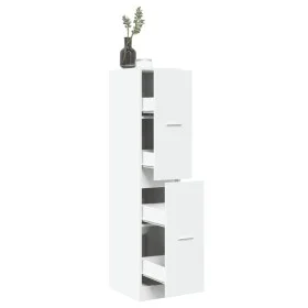 Erste-Hilfe-Schrank aus weißem Ingenieurholz 30x41x144,5 cm. von , Schließfächer und Lagerschränke - Ref: Foro24-855169, Prei...
