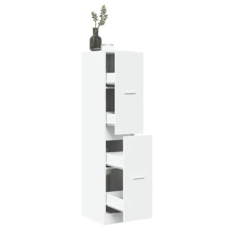 Armario botiquín madera de ingeniería blanco 30x41x144,5 cm by , Lockers and storage cabinets - Ref: Foro24-855169, Price: 79...