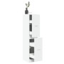 Armario botiquín madera de ingeniería blanco 30x41x144,5 cm by , Lockers and storage cabinets - Ref: Foro24-855169, Price: 82...