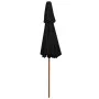 Sombrilla de dos pisos palo de madera negra 270 cm de vidaXL, Sombrillas - Ref: Foro24-313766, Precio: 79,97 €, Descuento: %