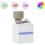 Mesita de noche de pared con luces LED blanco de , Mesitas de noche - Ref: Foro24-3307961, Precio: 53,70 €, Descuento: %