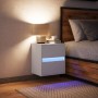 Mesita de noche de pared con luces LED blanco by , Nightstands - Ref: Foro24-3307961, Price: 54,55 €, Discount: %