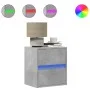 Mesitas de noche de pared con luces LED 2 uds gris hormigón by , Nightstands - Ref: Foro24-3307968, Price: 89,07 €, Discount: %