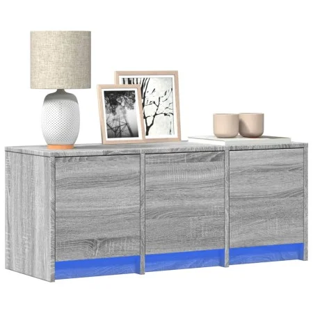TV-Möbel mit LED-Beleuchtung aus grauem Sonoma-Ingenieurholz, 97x34x40 cm. von , TV-Möbel - Ref: Foro24-852241, Preis: 74,92 ...