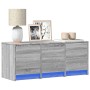 TV-Möbel mit LED-Beleuchtung aus grauem Sonoma-Ingenieurholz, 97x34x40 cm. von , TV-Möbel - Ref: Foro24-852241, Preis: 75,93 ...