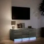 TV-Möbel mit LED-Beleuchtung aus grauem Sonoma-Ingenieurholz, 97x34x40 cm. von , TV-Möbel - Ref: Foro24-852241, Preis: 74,92 ...