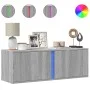 Wand-TV-Möbel mit LED-Lichtern in Sonoma-Grau 100x31x35 cm von , TV-Möbel - Ref: Foro24-852269, Preis: 61,50 €, Rabatt: %