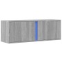 Mueble de TV de pared con luces LED gris Sonoma 100x31x35 cm de , Muebles TV - Ref: Foro24-852269, Precio: 64,20 €, Descuento: %