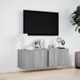 Mueble de TV de pared con luces LED gris Sonoma 100x31x35 cm de , Muebles TV - Ref: Foro24-852269, Precio: 64,20 €, Descuento: %