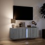 Mueble de TV de pared con luces LED gris Sonoma 100x31x35 cm de , Muebles TV - Ref: Foro24-852269, Precio: 64,20 €, Descuento: %