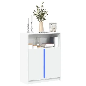 Sideboard mit LED-Beleuchtung aus weißem Ingenieurholz 77x34x100 cm von , Sideboards - Ref: Foro24-852145, Preis: 77,66 €, Ra...