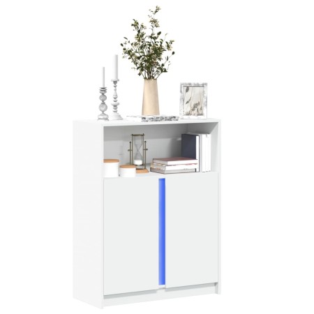 Sideboard mit LED-Beleuchtung aus weißem Ingenieurholz 77x34x100 cm von , Sideboards - Ref: Foro24-852145, Preis: 78,59 €, Ra...