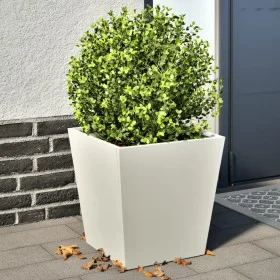 Pflanzkübel 2 Stück aus weißem Stahl 40x40x40 cm von , Töpfe und Pflanzgefäße - Ref: Foro24-851055, Preis: 66,72 €, Rabatt: %