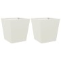 Pflanzkübel 2 Stück aus weißem Stahl 40x40x40 cm von , Töpfe und Pflanzgefäße - Ref: Foro24-851055, Preis: 57,75 €, Rabatt: %