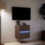 Wand-TV-Möbel mit LED-Lichtern in Eichenbraun 41x31x45 cm von , TV-Möbel - Ref: Foro24-852283, Preis: 55,02 €, Rabatt: %