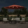 Cantilever umbrella with LED lights and terracotta steel pole by vidaXL, Umbrellas - Ref: Foro24-313781, Price: 177,97 €, Dis...