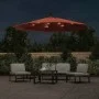 Cantilever umbrella with LED lights and terracotta steel pole by vidaXL, Umbrellas - Ref: Foro24-313781, Price: 170,57 €, Dis...