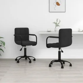 Drehstühle für Esszimmer, 2 Stück, schwarzer Samt von , Essstühle - Ref: Foro24-334718, Preis: 146,16 €, Rabatt: %