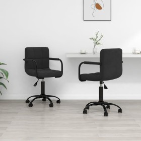 Drehstühle für Esszimmer, 2 Stück, schwarzer Samt von , Essstühle - Ref: Foro24-334718, Preis: 148,89 €, Rabatt: %