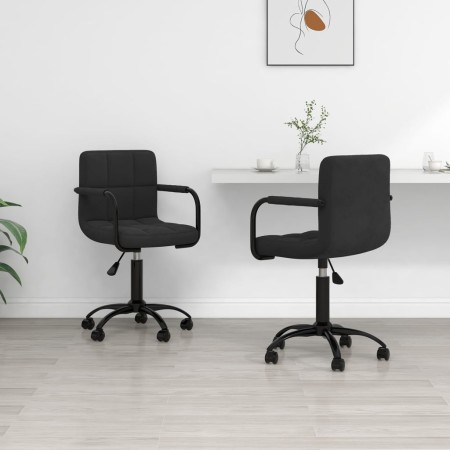 Drehstühle für Esszimmer, 2 Stück, schwarzer Samt von , Essstühle - Ref: Foro24-334718, Preis: 148,89 €, Rabatt: %