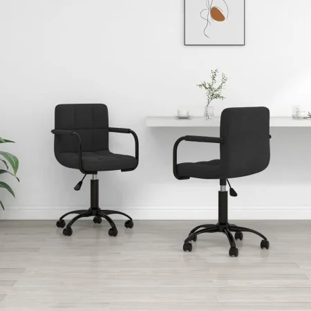Swivel dining chairs 2 pcs black velvet by , dining chairs - Ref: Foro24-334718, Price: 146,16 €, Discount: %