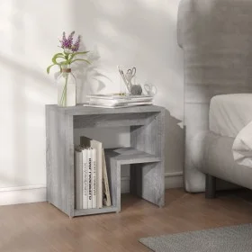 Bedside table made of gray Sonoma plywood, 40x30x40 cm by , Nightstands - Ref: Foro24-815179, Price: 27,75 €, Discount: %
