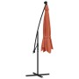 Cantilever umbrella with LED lights and terracotta steel pole by vidaXL, Umbrellas - Ref: Foro24-313781, Price: 177,97 €, Dis...